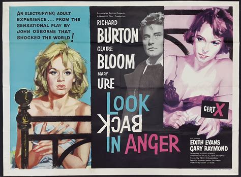 LOOK BACK IN ANGER (1959) Original Vintage Richard Burton UK Quad Film Movie Poster | Picture ...