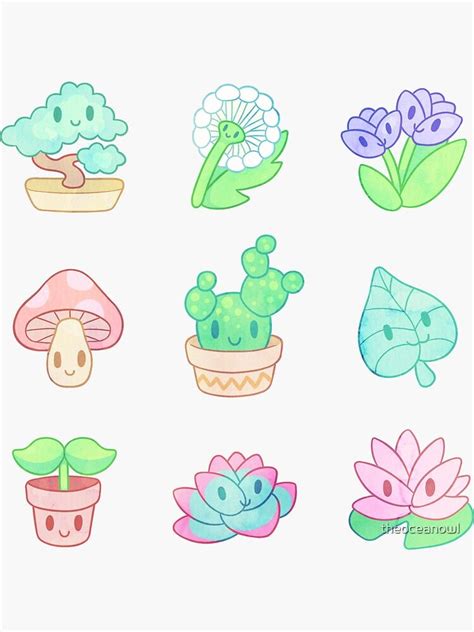 Plant Stickers Sticker by theoceanowl | Plant art print, Succulents drawing, Stickers stickers