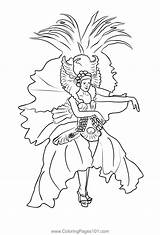 National Costume Coloring Page For Kids  Free Brazil Printable sketch template