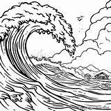 Tsunami Coloring Pages  Free & Printable sketch template
