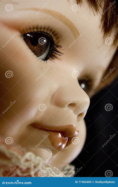 Porcelain Doll Face stock image. Image of cracked, dirty - 71903409