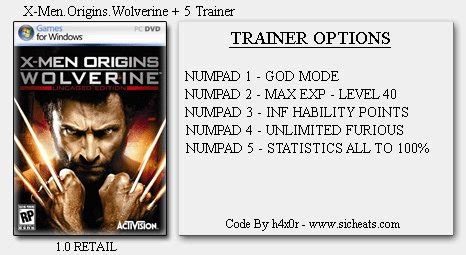 RbK Games: Cheat - X-Men Origins Wolverine