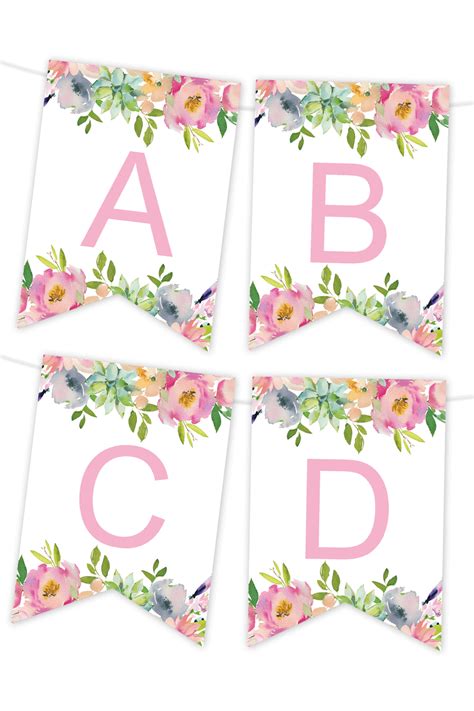 Free Printable Banner Letters, Happy Birthday Banner Printable, Birthday Banner Template ...