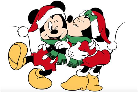 Mickey Mouse gets a Christmas kiss from Minnie Mouse | Minnie, Mimi y ...