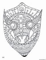 Bull With Tribal Pattern Adults Coloring Pages Printable sketch template