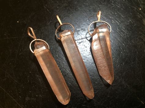 pink lemurian seed crystal pendant pink lemurian quartz