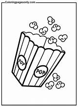 50 Popcorn Coloring Pages  ColoringPagesOnlycom sketch template