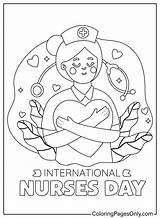 Nurse Day Coloring Page  Free Printable Pages sketch template