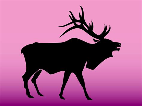 Elk Silhouette Vector Art & Graphics | freevector.com