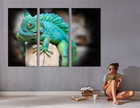 Gecko Wall Art Gecko Wall Decor Gecko Canvas Gecko Print | Etsy