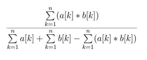 language agnostic - Jaccard Coefficient - Stack Overflow