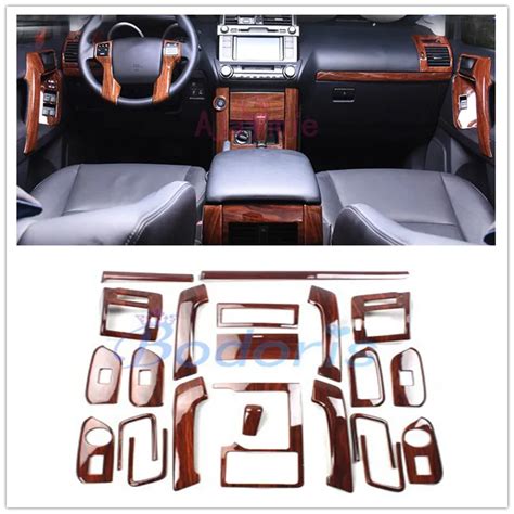 30pcs For Toyota Land Cruiser 150 Prado LC150 FJ150 2010 2017 Interior Wooden Color Trim Panel ...