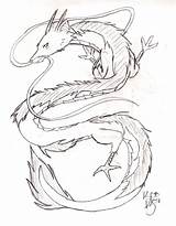 Spirited Away Haku Dragon Anime Coloring Pages sketch template