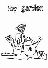 Gardening Tools Coloring Pages At GetColoringscom  Free Printable sketch template