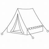 Premium Vector  Tent Camping coloring Page For Kids Summer Outline sketch template