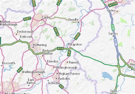 MICHELIN Thrapston map - ViaMichelin