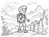 Outdoor Adventure Coloring Page  sketch template