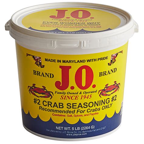 J.O. No. 2 Crab Seasoning - 5 lb.