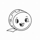 Toilet Paper Coloring Page sketch template