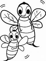 Cartoon Bees coloring Page  Download Print Or Color Online For Free sketch template