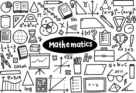 conjunto de desenhos animados doodle de ícone de matemática 2095352 Vetor no Vecteezy