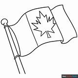 Canadian Flag Coloring Page  Easy Drawing Guides sketch template