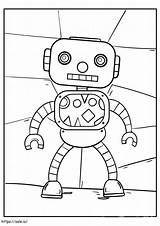 Robot Child coloring Page sketch template