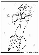 Little Ariel Coloring Pages sketch template