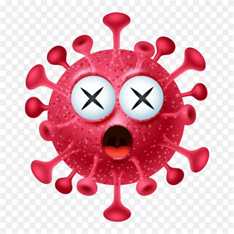 Cartoon characters knocked emojis coronavirus microbes covid-19 vector ...