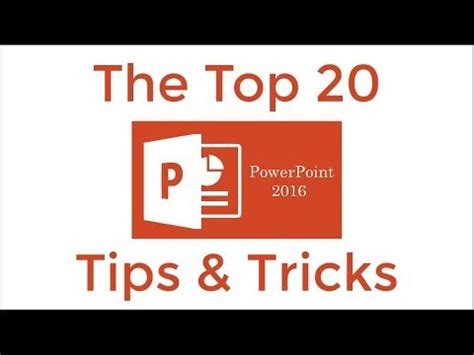 Top 20 PowerPoint 2016 Tips and Tricks - YouTube