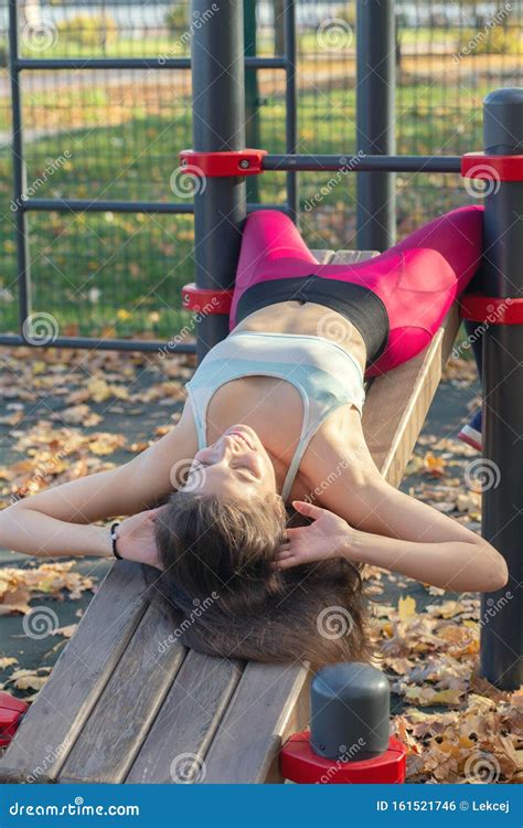 Female fitness outdoors stock photo. Image of person - 161521746