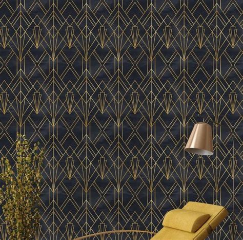 Leanora 16.67' L x 25" W Peel and Stick Wallpaper Roll Geometric ...