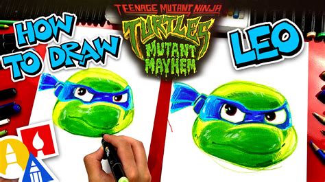 How To Draw Leo From Teenage Mutant Ninja Turtles Mutant Mayhem