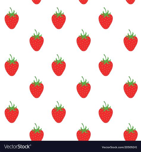 Strawberry pattern background fruit Royalty Free Vector