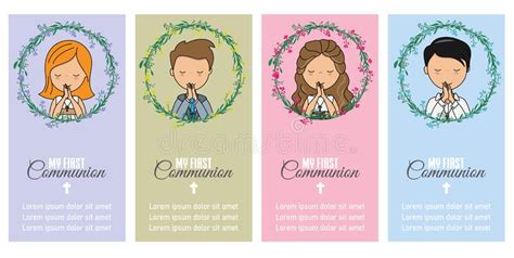 First Communion Girls Boys Stock Illustrations – 10 First Communion ...