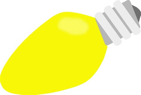 Yellow Christmas Lightbulb Clip Art at Clker.com - vector clip art ...