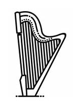 Harp coloring Page  Free Printable Coloring Pages sketch template