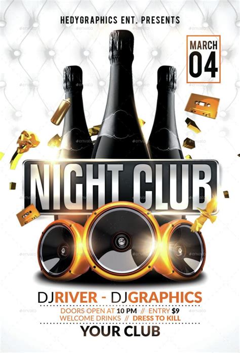 Free Night Club Flyer Template Nightclub Poster Template Word | Minasinternational