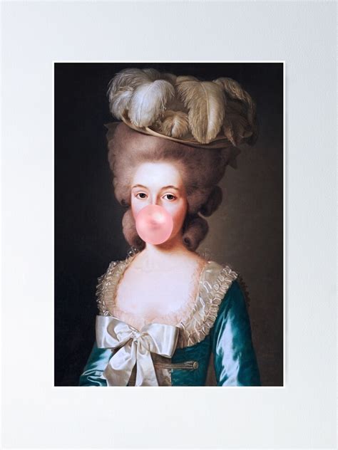 "Bubblegum Renaissance Portrait of a French Lady,Bubble Gum Wall Decor ...