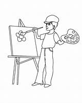 Painter Coloring Pages sketch template
