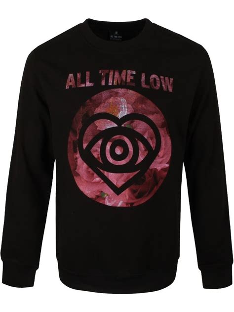 All Time Low Winter Flower Men's Black Sweater | Band merch outfits, Band merch, All time low