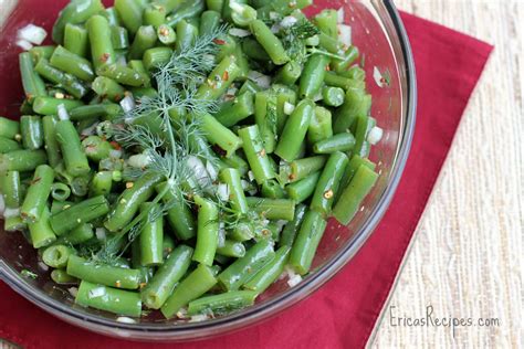 German Green Bean Salad with Dill - Erica's Recipes