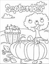 September Coloring Pages sketch template