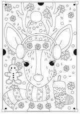 Santas Reindeer  Christmas Coloring Pages For Kids sketch template