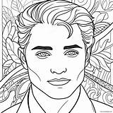 Edward Cullen Coloring Page 57583 45582 sketch template