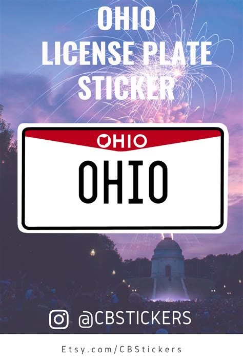 Ohio License Plate Vinyl Decal Ohio Sticker Laptop Sticker | Etsy | License plate, Custom ...