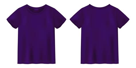 Unisex purple t shirt mock up. T-shirt design template. 5640736 Vector ...