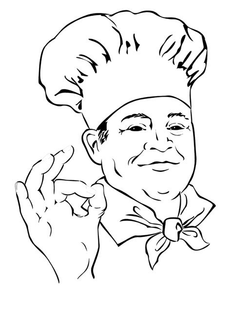 Chef Chef Cartoon Black And White - Clip Art Library