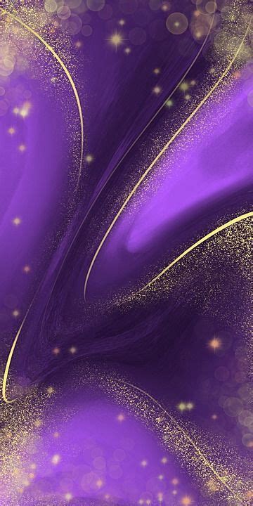an abstract purple and gold background with stars