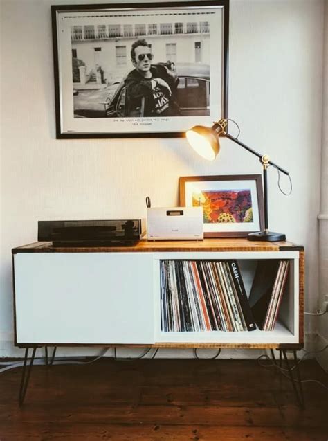 Record Player Stand from IKEA BESTÅ and Pallet Wood